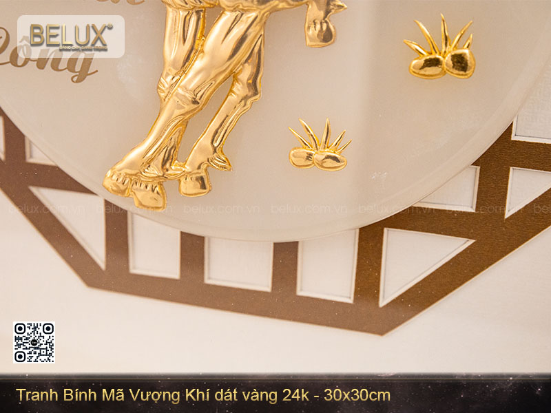 Tranh ngựa vượng khí dát vàng 24k&nbsp;